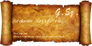 Grabner Szilárd névjegykártya